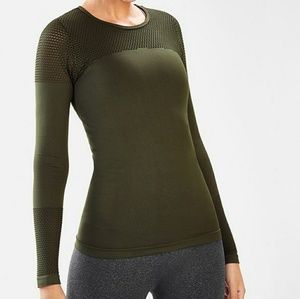 Fabletics musetta long sleeve seamless top green